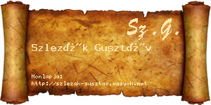 Szlezák Gusztáv névjegykártya