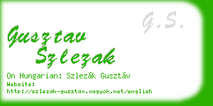 gusztav szlezak business card