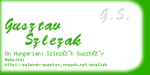 gusztav szlezak business card